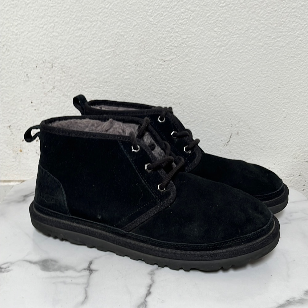 UGG Black Ankle Boots with Suede Finish